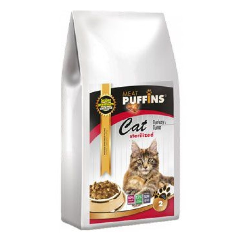 Puffins Cat Sterilised Turkey & Tuna 2 kg