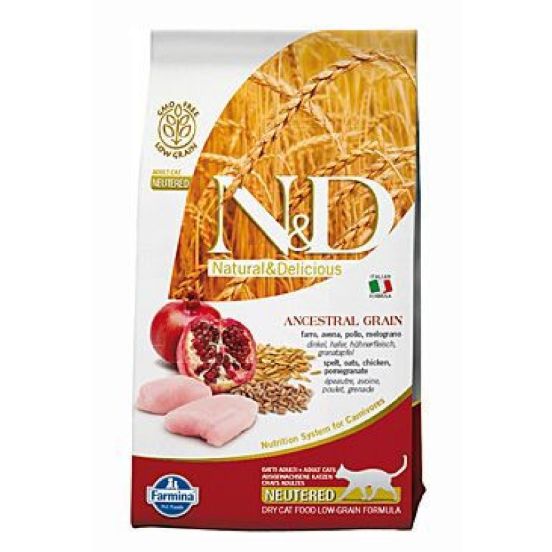 N&D LG CAT Neutered Chicken & Pomegranate 10 kg