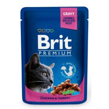 Brit Premium Cat kapsa with Chicken & Turkey 100 g