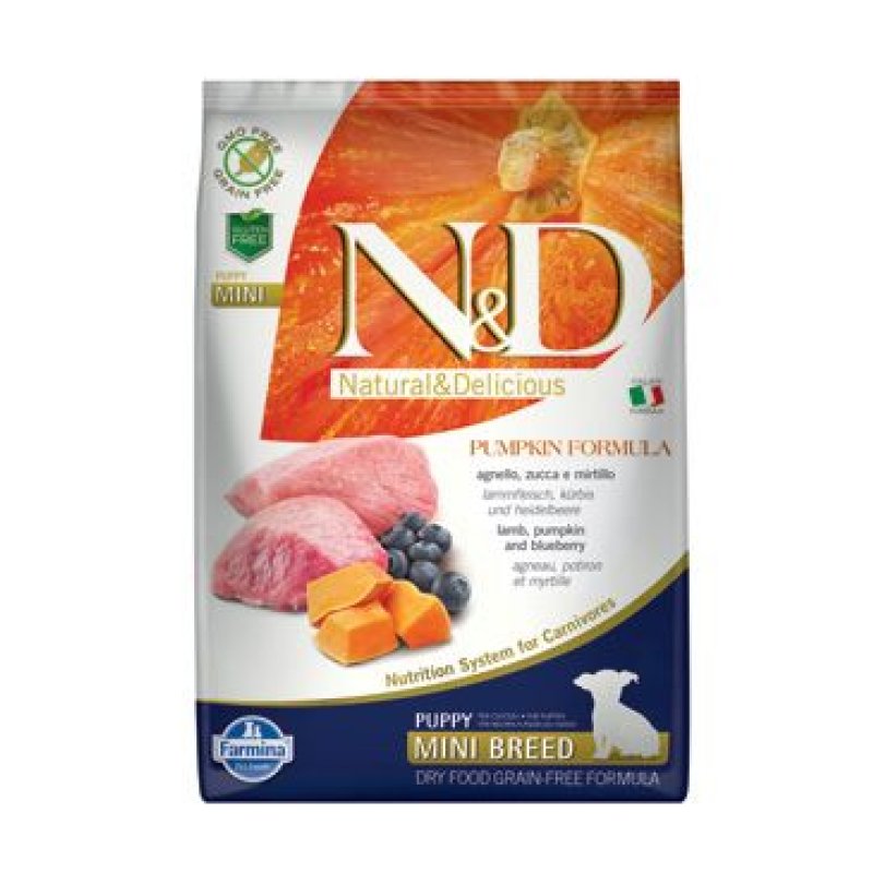 N&D Pumpkin DOG Puppy Mini Lamb & Blueberry 7 kg