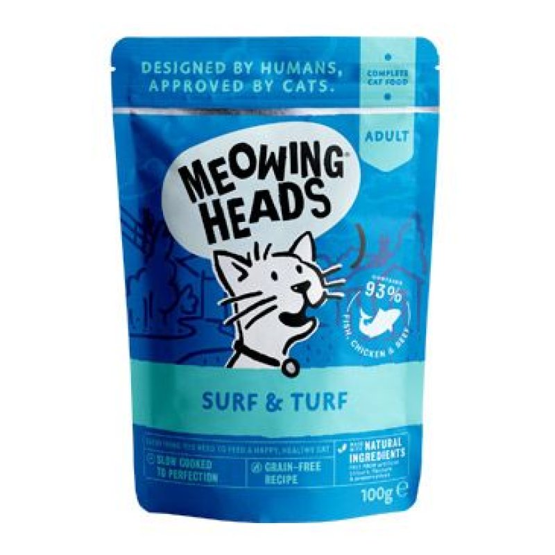 MEOWING HEADS Surf & Turf kapsička 100 g