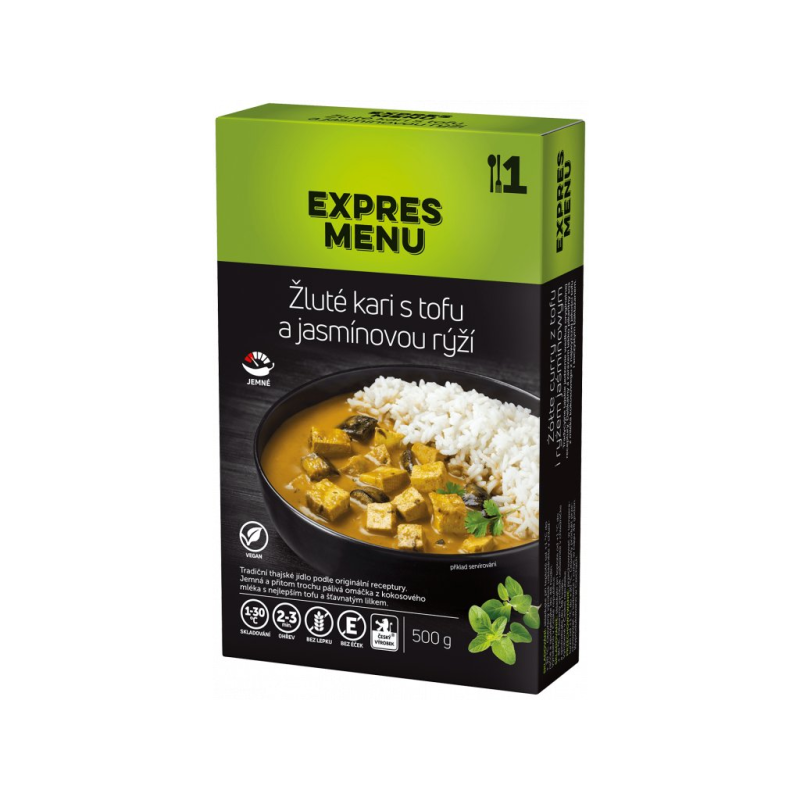 EXPRES MENU KM Žluté kari s tofu a jasmínovou rýží 500 g