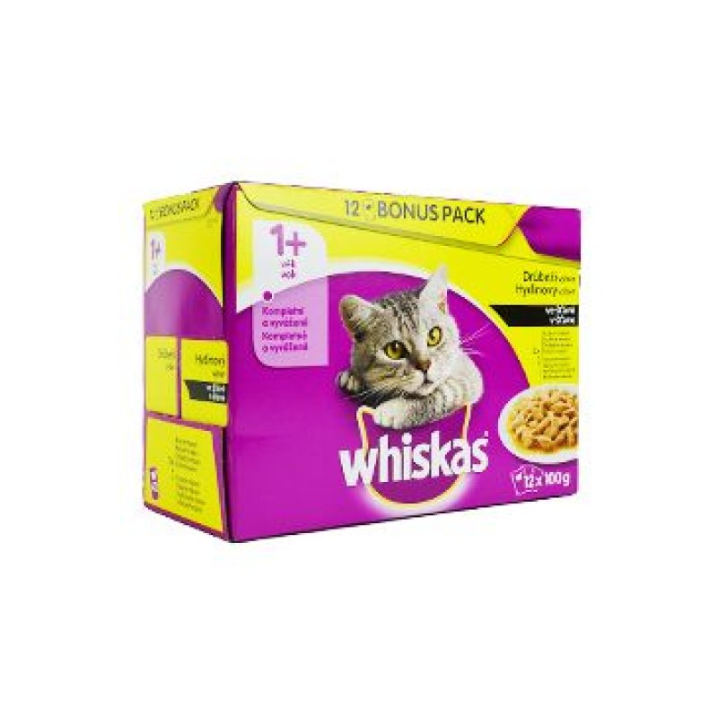 Whiskas kapsa Drůbeží výběr ve šťávě 12 x 100 g