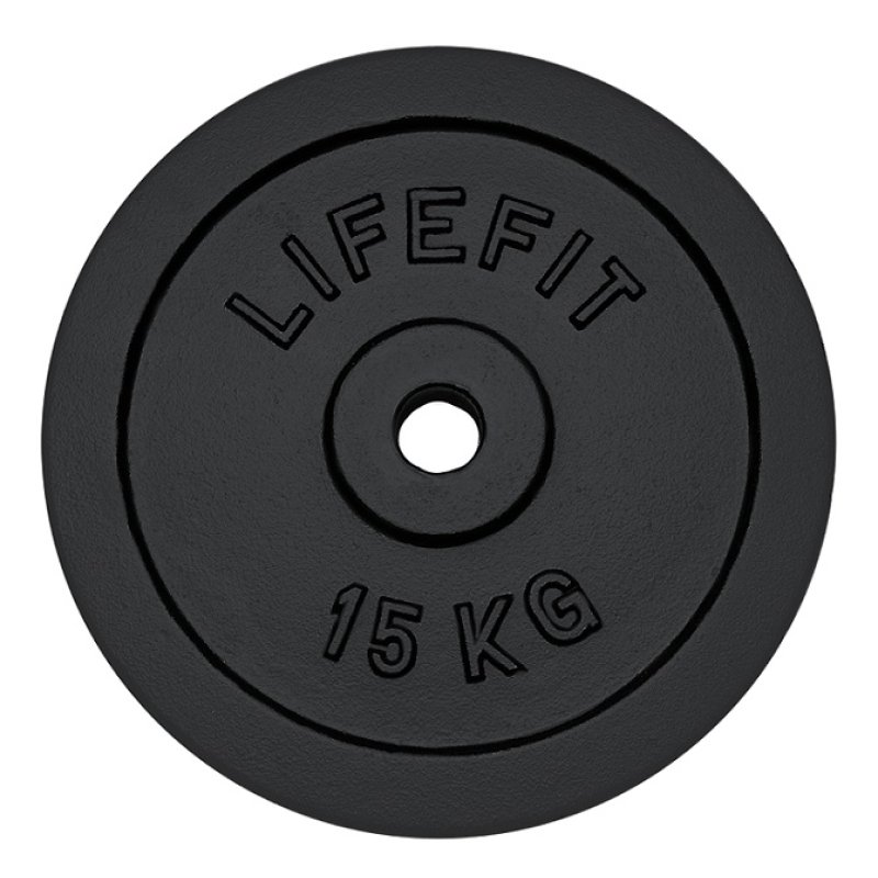 Kotouč LIFEFIT® 15kg, kovový, pro 30mm tyč