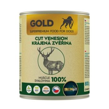 IRONpet Gold Dog Venison cut muscle konzerva 800 g