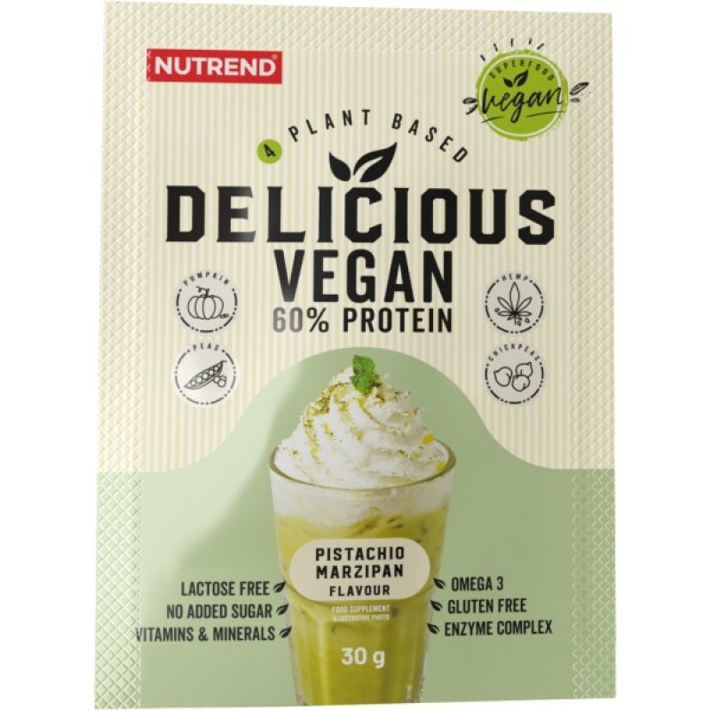 Nutrend Delicious Vegan Protein - 30 g, pistácie-marcipán