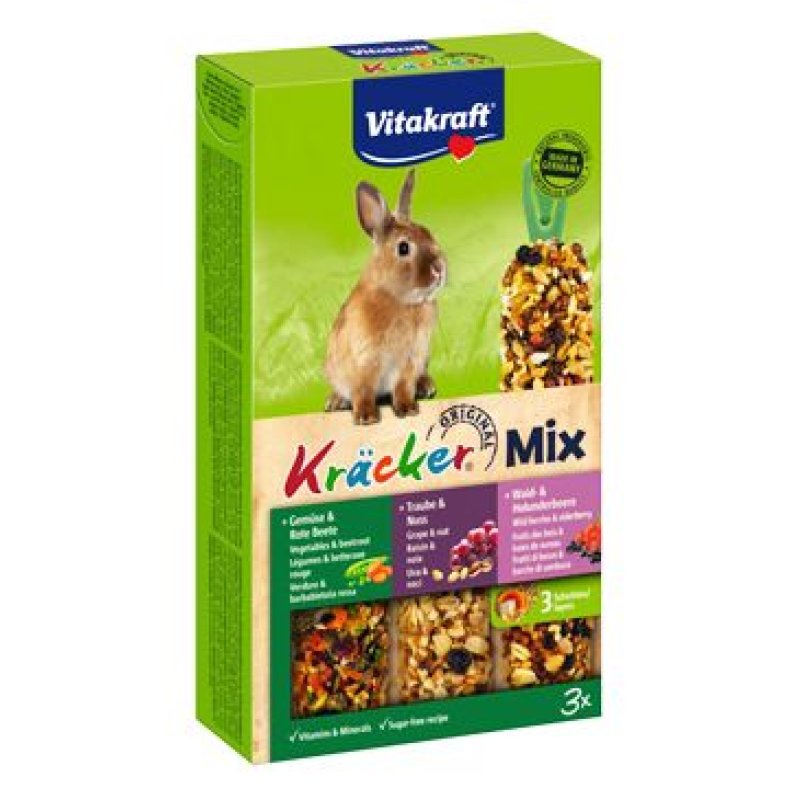 Vitakraft Rodent Rabbit pochoutka Kräck Trio mix 3 ks