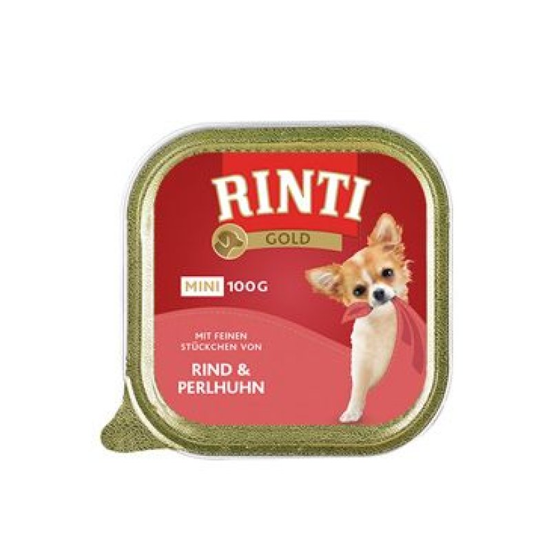 Rinti Dog Gold Mini vanička hovězí+perlička 100 g