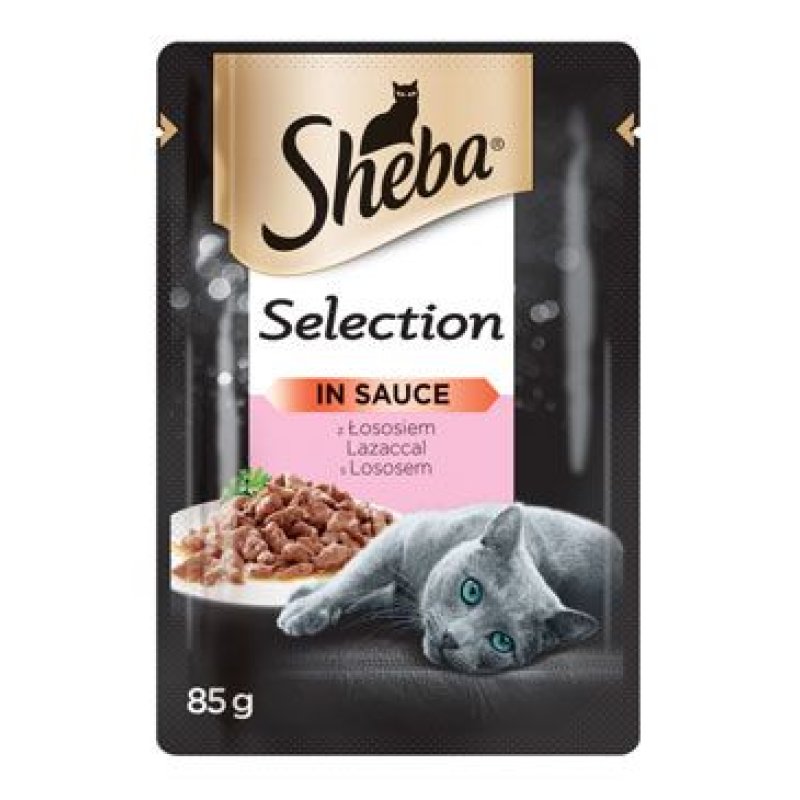 Sheba kapsa Selection s lososem ve šťávě 85 g