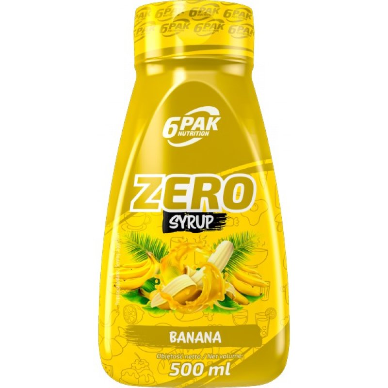 6Pak Nutrition Zero Syrup - 500 ml, banán