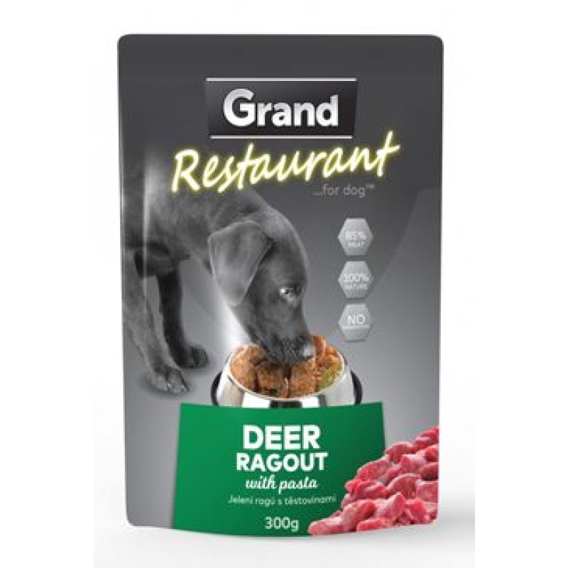 GRAND kaps. deluxe pes Restaur. 100% jelení ragú 300 g