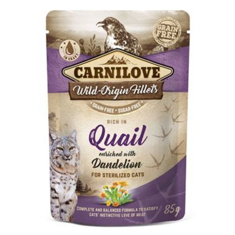 Carnilove Cat Pouch Quail & Dandelion sterilized 85 g