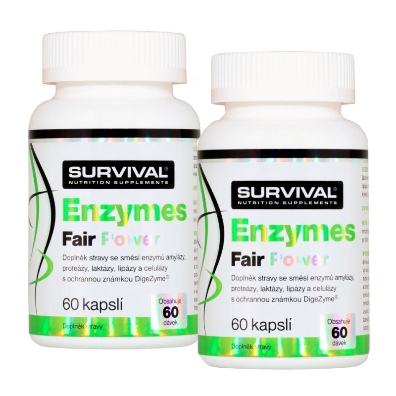 Survival Enzymes Fair Power - trávicí enzymy 2 x 60 cps