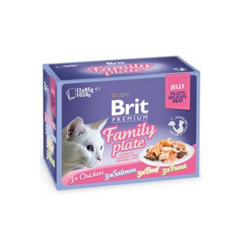 Brit Premium Cat D Fillets in Jelly Family Plate 1020 g