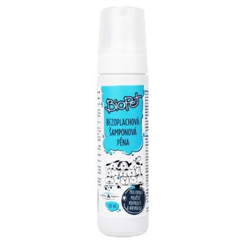 BIOPET bezoplachový šampon/pěna 200 ml