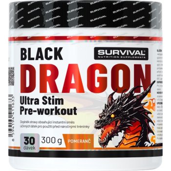 Survival NAKOPÁVAČ Black Dragon Ultra Stim Pre-workout 300 g, cuba libre