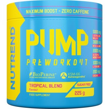 Nutrend Pump Preworkout 225 g, tropické ovoce