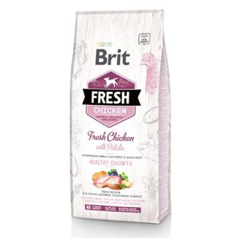 Brit Fresh Dog Chicken&Potato Puppy Healthy Growth 12 kg