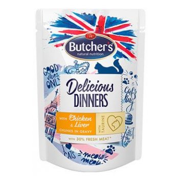 Butcher's Cat Delic. Dinner kuře+játra kapsa 100 g