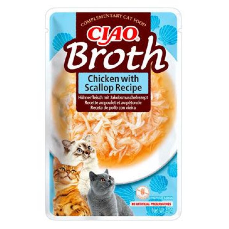 Churu Cat CIAO Broth Chicken with Scallop Recipe 40 g