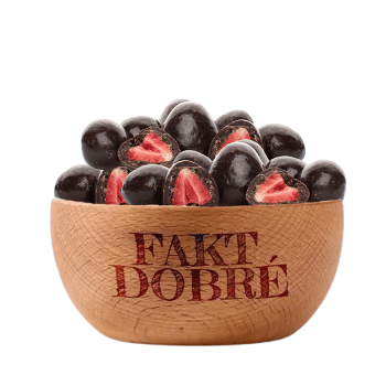 FAKT DOBRÉ Lyofilizované jahody v hořké čokoládě 450 g