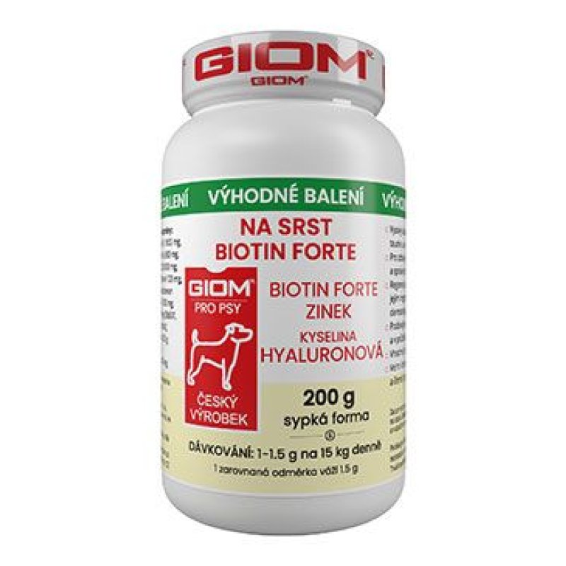 Giom S pes Na srst Biotin FORTE 200 g