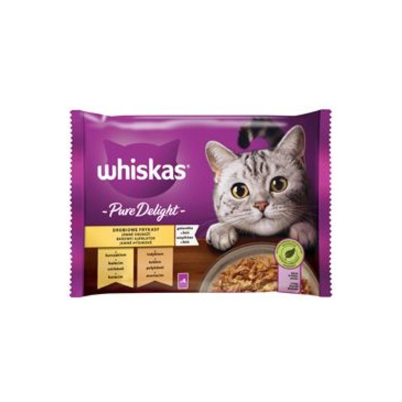 Whiskas kaps. Pure Delight drůbeží v želé 4 x 85 g