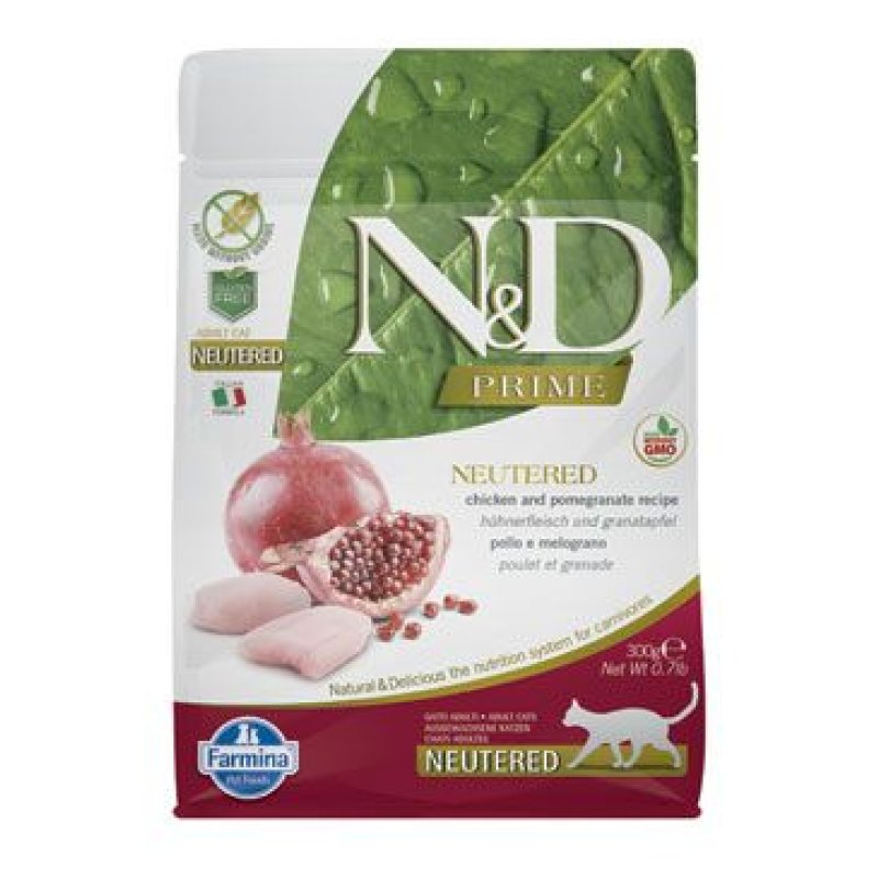 N&D PRIME CAT Neutered Chicken & Pomegranate 300 g