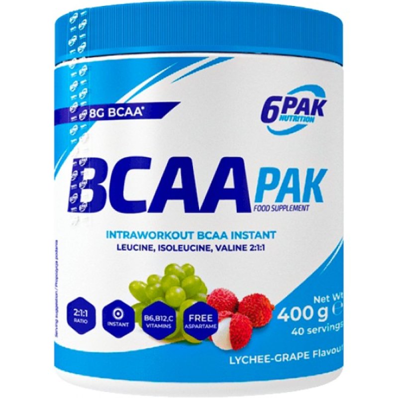 6Pak Nutrition BCAA Instant Pak - 400 g, kiwi-pomeranč