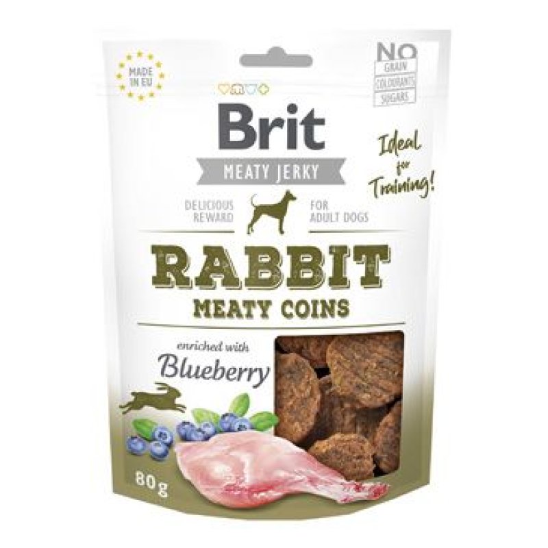 Brit Jerky Rabbit Meaty Coins 80 g