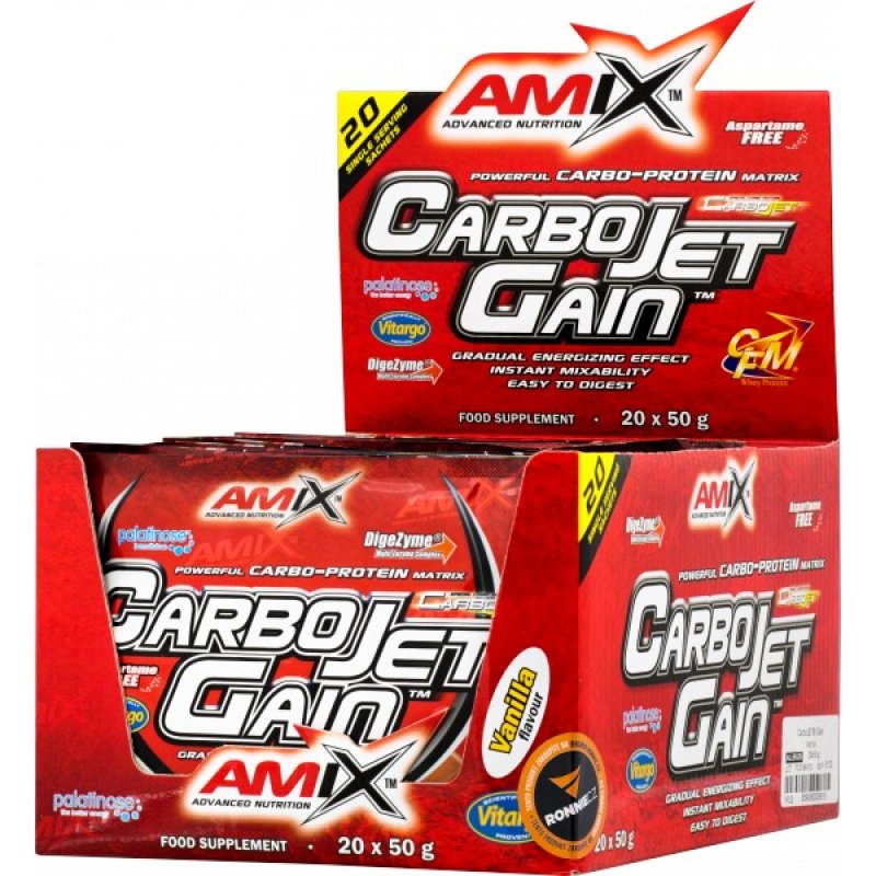 Amix CarboJet Gain - 20x 50 g, vanilka