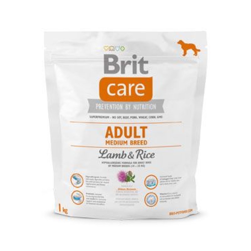 Brit Care Dog Adult Medium Breed Lamb & Rice 1 kg