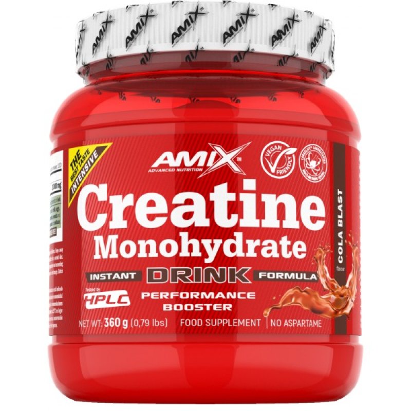 Amix Creatine Monohydrate Drink s příchutěmi - 360 g, cola