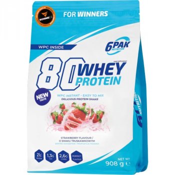 6Pak Nutrition Whey Protein 80 - 908 g, arašídové máslo - banán