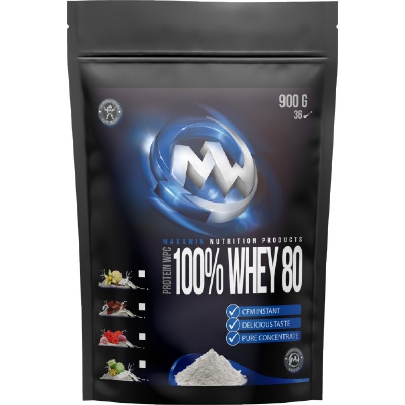 MaxxWin 100 % Whey 80 - 900 g, vanilka