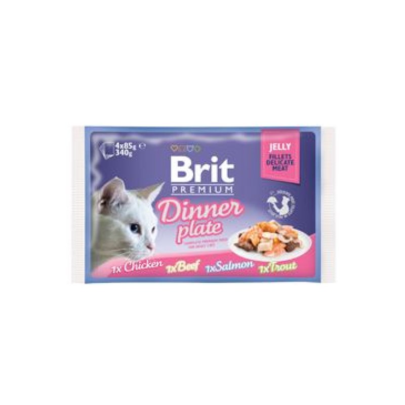 Brit Premium Cat D Fillets in Jelly Dinner Plate 340 g