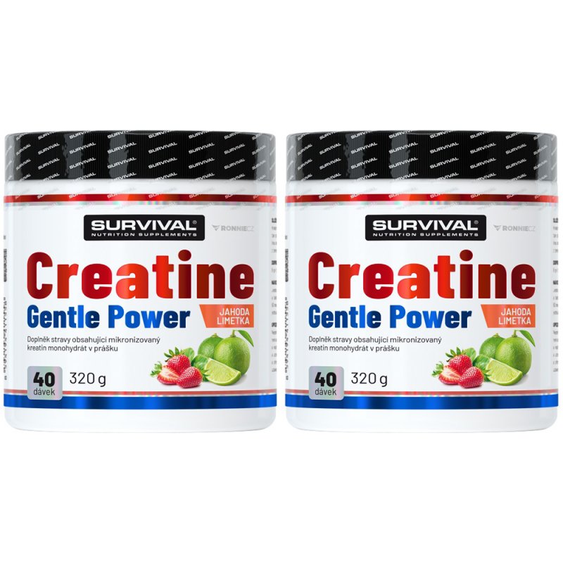 Survival Creatine Monohydrate 320 g, limeta-jahoda - AKCE 1+1