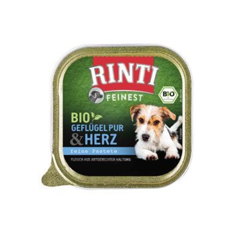 Rinti Dog BIO vanička drůbeží srdíčka 150 g