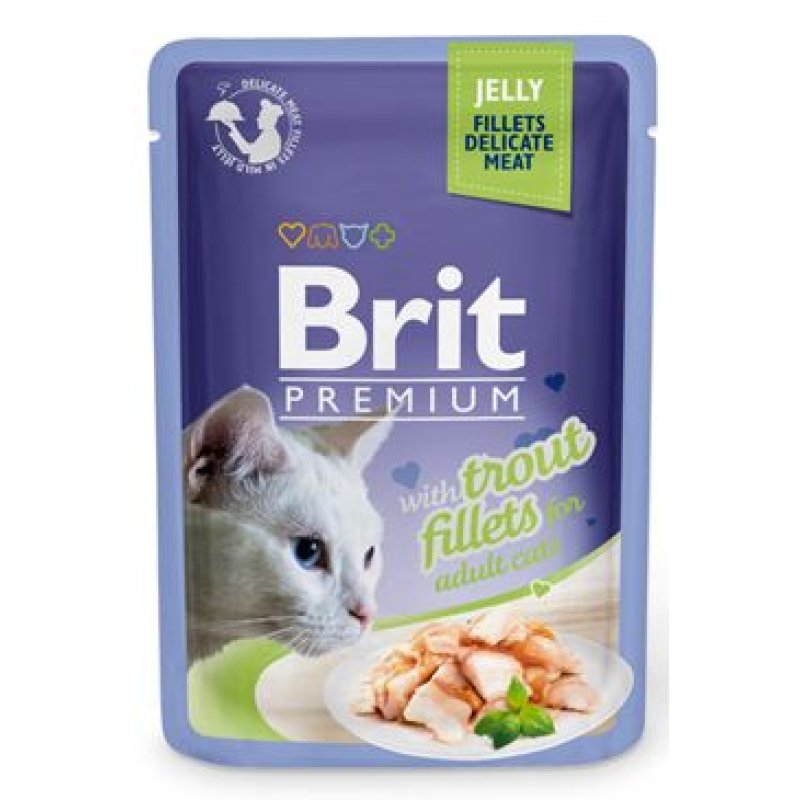 Brit Premium Cat D Fillets in Jelly with Trout 85 g