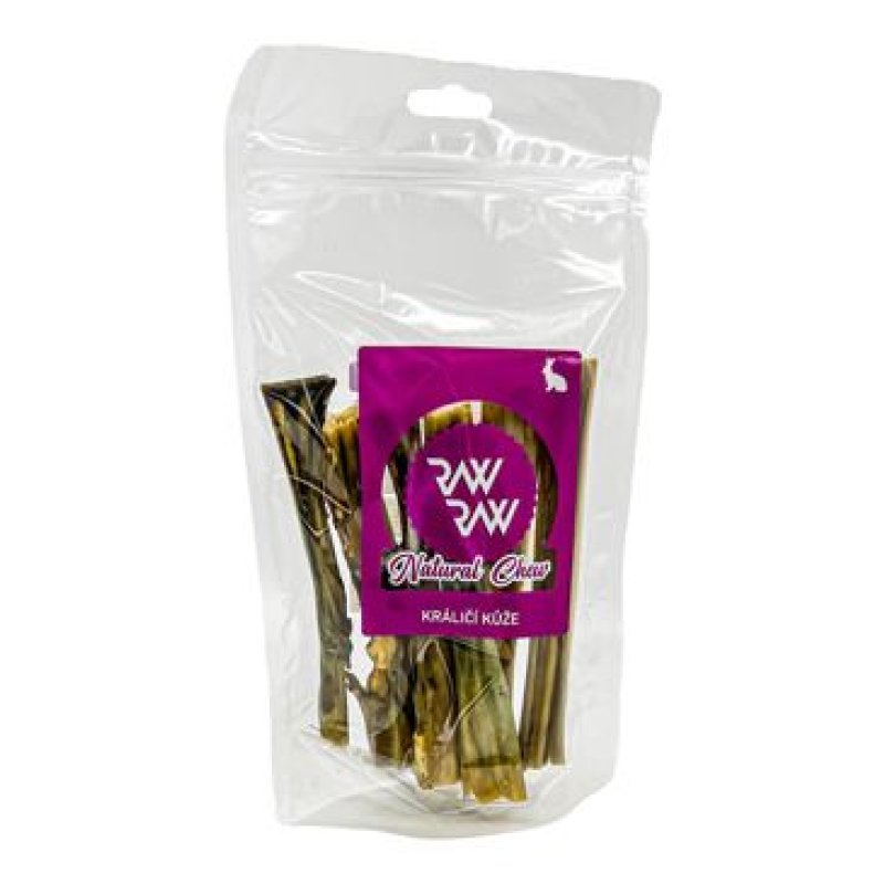 Raw Raw pochoutka Natural Chew Králičí kůže 100 g