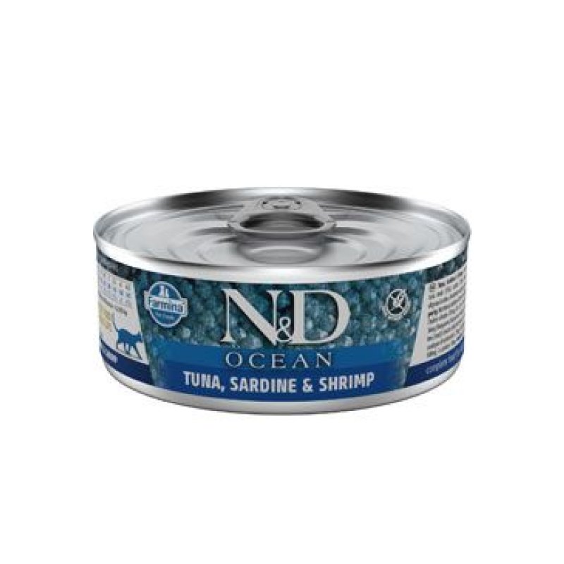 N&D CAT OCEAN Adult Tuna & Sardine & Shrimps 80 g