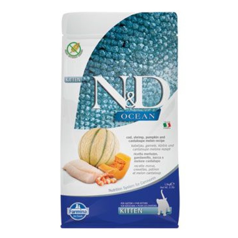 N&D OCEAN CAT Kitten Cod & Shrimp&Pumpkin&Melon 1,5 kg