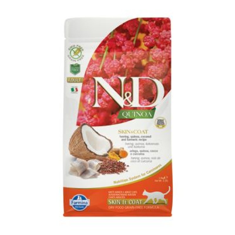 N&D Quinoa CAT Skin & Coat Herring & Coconut 1,5 kg