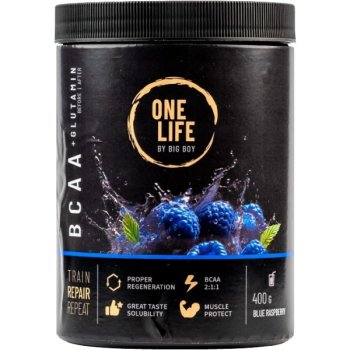 One Life by Big Boy BCAA + Glutamin - 407 g, zelené jablko