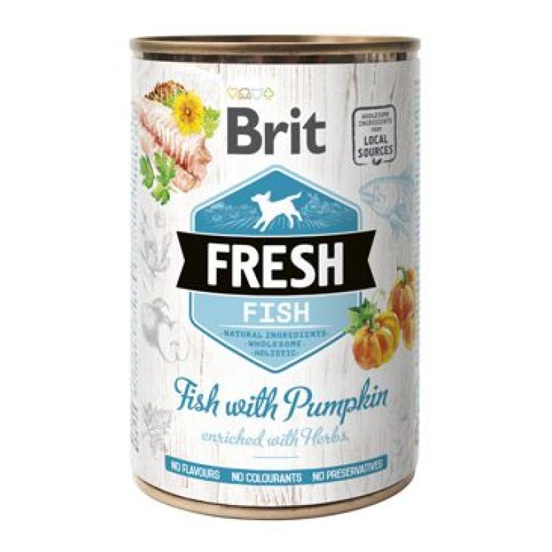 Brit Fresh Dog konz Fish with Pumpkin 400 g