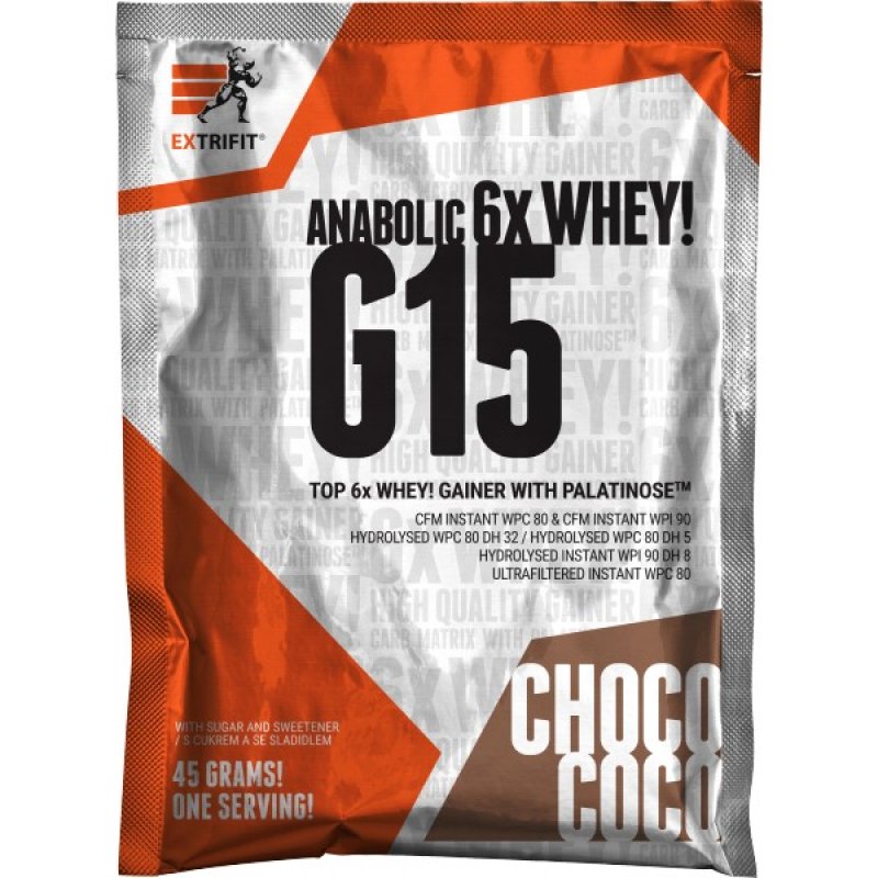 Extrifit G 15 Gainer - 45 g, čoko-kokos