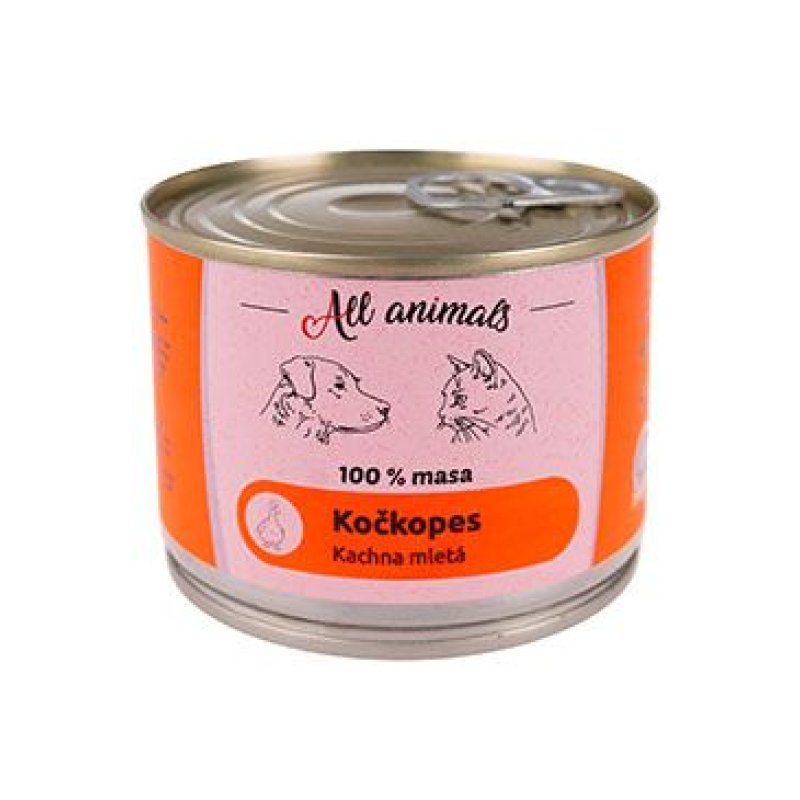 All Animals kočkopes Kachna mletá 200 g