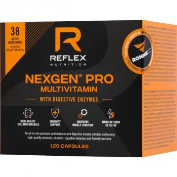 Reflex Nutrition Nexgen Pro Multivitamin + Digestive Enzymes 120 cps