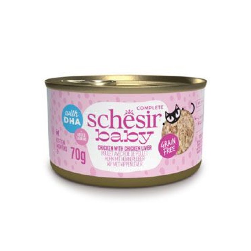 Schesir Cat konz. Kitten Wholefood kuře/játra 70 g