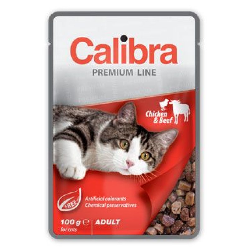 Calibra Cat kapsa Premium Adult Chicken & Beef 100 g